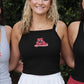 Vintage Logo Cloud Spaghetti Tank in Black