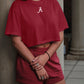 Logo Cloud Boxy Crop in Crimson