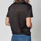 Logo Butter Soft Boxy Crop in Black