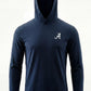 Logo Flex Form Hoodie Mens in Navy