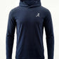 Logo Flex Form Hoodie Mens in Navy