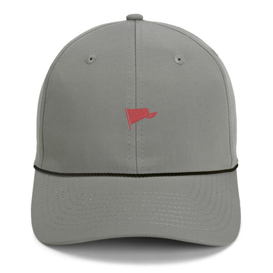 Casquette en corde Pennant | Gris et Cramoisi