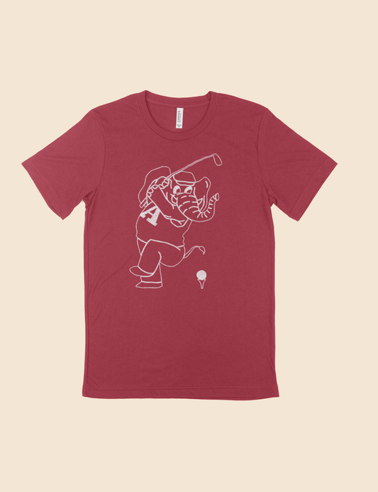 Swinging Elephant Golf T-Shirt