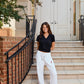 Logo Softest Fleece Straight Leg Sweatpant in White