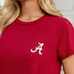 Logo Butter Soft Crew in Crimson