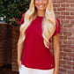 Mini Logo Butter Soft Crew in Crimson