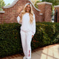 Mini Bama Softest Fleece Crewneck in White