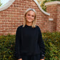 Mini Bama Softest Fleece Crewneck in Black
