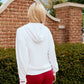 Mini Bama Softest Fleece Hoodie in White