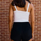 Vintage Logo Cloud Spaghetti Tank in White