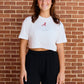 Logo Cloud Boxy Crop in White