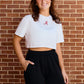 Logo Cloud Boxy Crop in White