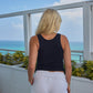 BAMA 2x1 Luxe Rib Tank in Black