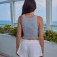 BAMA 2x1 Luxe Rib Tank in Heather Grey
