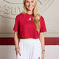 Logo Cloud Boxy Crop in Crimson