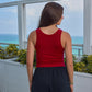 BAMA 2x1 Luxe Rib Tank in Crimson