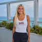 BAMA 2x1 Luxe Rib Tank in White